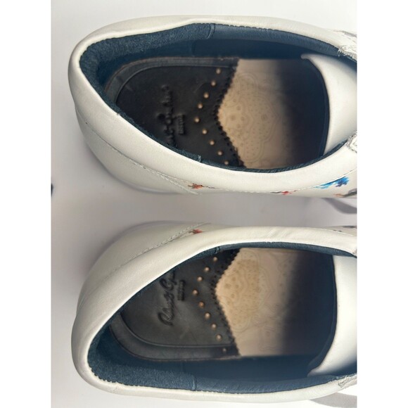 Robert Graham Men's Cuttlefish Low-top Leather Sneakers White Multi-Color SZ 9 - Picture 6 of 8